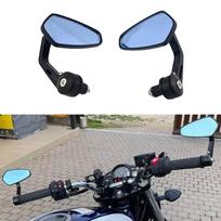 Universal Motorcycle Rearview Side Mirror 7/8'' Handlebar Bar End Mirrors For Scooter Electric Bike Motocross mėlyna