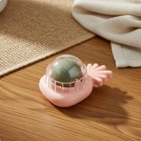 Catnip Ball Interactive Japanese Cat Toy Boredom Relief Edible Gnaw for Cats, Pineapple Pink