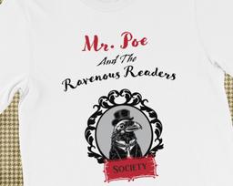 Edgar Allan Poe, The Raven Shirt, Poe T-Shirt, Reading Books Tees, Reading T-Shirts, Book Shirts, Literary Gifts, Classic Books, L