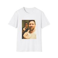 CR7 ir Messi rodant vidurinį pirštą marškinėliai | Nuotraukos grafikos marškinėliai 4XL white