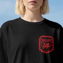 Dracarys Shield Badge T-Shirt: HOTD Tv Series Shirt, Dragon Print On The Chest Tee S