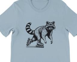 Rollerblade Raccoon Tee , Unisex, Animal Lover Shirt, Funny Animal T-shirt, Gifts For Him, Gifts for Her 4XL
