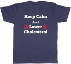 Keep Calm and Lower Cholesterol Mens T-Shirt Health Heart Tee Gift XXXL