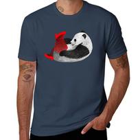 Party Panda Tshirt Basic Plain Short Sleeve Crew Neck Tee S