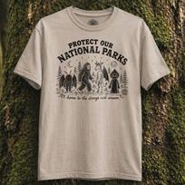 Protect Our National Parks Shirt - Cryptid, Bigfoot, Mothman Graphic Tee M
