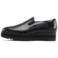 Onitsuka Tiger Slip On Casual Leather Shoes Women's Low Top Black 37