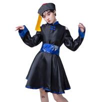 Funny Halloween Costume Props Scary Zombie Cosplay Set Chinese Zombie Dress  All Saints' Day mėlyna