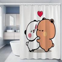 1pc BUBU DUDU Bathroom Curtains Bath Curtain Folding Partition Shower Accessories Bedrooms Luxury European Polyester Fabric 180x180cm