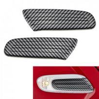 Black Carbon Fiber Pattern Side Marker Lamp Scuttle ert For MINI F55 F56 F57
