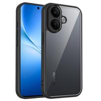 Skaidrus silikoninis dėklas Vivo V60 Lite VivoV60 V60E V50 V50E V40 V40 V30 V30E V29 V27 V25 Pro Lite, su PC galine dalimi ir TPU buferiu For Vivo V60 juoda