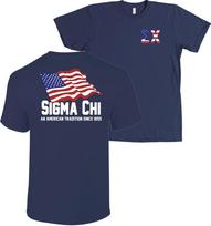 Sigma Chi Tradition Bella + Canvas Shirt Sig Chi Flag - MORE COLORS Unisex T-Shirt XL