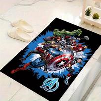 1pc Marvel Avengers Super Heroes Area Rug, Non Slip Floor Mat, Cartoon Character Design, Soft Velvet, Room Decor, Washable 60cm by 90cm