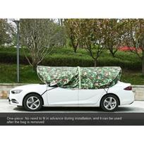 Car Roof Awning Outdoor Summer Insulated Carport Tarpaulin Convenient Folding Car Protection UV Sun Protection Car Awning kamufliažas