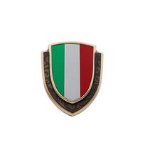 Shield Styling Italy Italian National Flag Fender Side trunk Nameplate Decal Emblem Badge Sticker gold