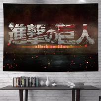 Vertical Attack on Titan Anime Tapestry Cartoon Wall Art Hanging for Bedroom Dorm Living Room Home Decoration 74x94cm(29x37in)