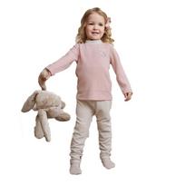EMXEE Kids' Mulberry Silk Double-sided Fleece Thermal Underwear Set 130