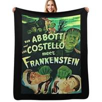 Abbott and Costello meet Frankenstein Classic . Throw Blanket Fuzzy Plush Throw Blanket for Sofa Chair Size: 75*100cm, Weight: 230 GSM