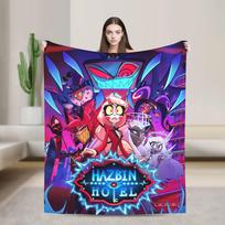 Super šiltas pledas stovyklavimui   2025 H-Hazbin Hotel Anime metamas pledas   Flanelinis lovatiesė miegamajam Patogus sofos-lovos uždangalas 80x120cm(31x47inch)