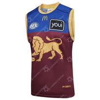 Brisbane Lions Official Replica Home Training Heritage Guernsey Men's Sleeveless Football Shirt Fan Apparel S