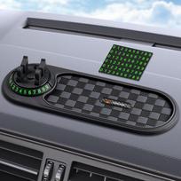 Howtreats Car Phone Holder Dashboard Center Console Parking Number Plate Non-Slip Mat 3-in-1 Car Interior Decoration