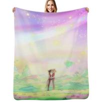 Catradora End Throw Blanket Flannel Fleece Soft Warm Throw Blanket Size: 75*100cm, Weight: 230 GSM