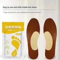 12 Pcs/Bag Shoes Odor Remover Deodorant Patch Lemon Scent Foot Soothing Sweat-Absorbing Insoles Stickers Antibacterial Foot Care
