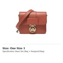 LONGCHAMP Box Trot Calfskin Small Square Bag, Shoulder Bag, Crossbody Bag Small Womens Orange 10174HAU017 One Size 1