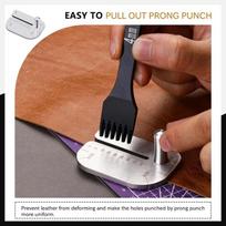Precision Leather Stitching Punch Aid Plate Pull Up Prong Punch Guide for Professional Leathercraft Workshop Use