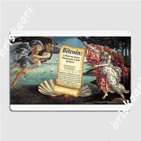 The Birth Of Bitcoin Metal Sign Poster Living Room Design Cinema Garage Tin Sign Poster 20X30CM