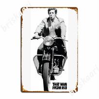 Jean Paul Belmondo Metal Signs Cinema Kitchen Wall Custom Wall Decor Tin sign Posters 20X30CM