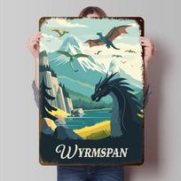 Wyrmspan Board Game Inspired Illustration Tinplate Posters Customizable Wall Art Retro Vintage Metal Signs for Home Room Garden 20X30CM