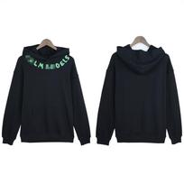 24S cross-border European and American trendy brand palm angel letter printing collar hooded sweater men's and women's high street hoodie jacket S