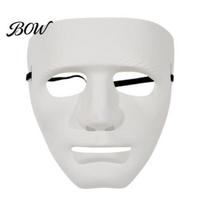 Halloween Mask for Hip Hop Dance Performance, Durable Hard Plastic Ghost Comfortable Performance Face Cosplay, Breathable Unisex Prop Stage balta