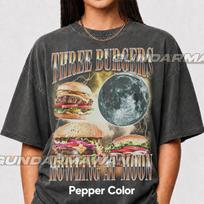 Limited Three Burgers Howling At Moon Vintage T-Shirt, Gift For Woman and Man Unisex T-Shirt | Timnas FD L