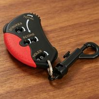 Handheld Golf Score Counter Portable Stroke Scorekeeper Compact Clip Size for Golfers Red