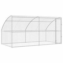 vidaXL Kennel pour Chiens 2 pcs Argenté 4 x 2 x 2 m Acier galvanisé