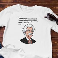 Mark Twain Tee | Literary Quote - Cotton T-Shirt L