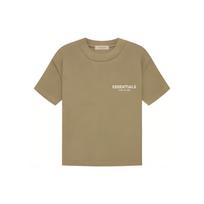 Fear Of God Essentials Ss22 Series Oak Solid Logo Crew Neck Short Sleeve Drop Shoulder T-Shirt Women T-Shirt Oak-Brown FOG-SS22-466 S