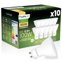 10X Żarówka Led Gu10 Reflektor Par16 12W = 100W 1320Lm 3000K Ciepła 120° Lumiled