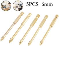 5pcs Drill Bits Glass Drill Titanium Ceramic Tile Marble