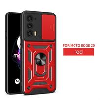 Protection For Motorola Moto Edge 20 Case Slide Camera Armor Phone Case For Motorola Moto Edge20 Magnetic Ring Holder Back Cover Moto Edge 20 gray