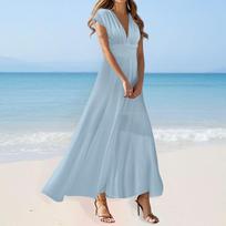 Boho Dress For Women Casual Loose Fit Summer Dress With Pocket XXL