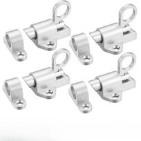 4PC Self-Locking Spring Gate Latch Aluminum Alloy Safety Bolt Lock for Wooden Fence Pool Gate Cabinet Window 1 PC