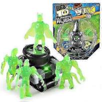 Vaikų laikrodis Vaikams 3D Projektorius Laikrodis Ben10 Anime Figūrėlės Modelis PVC Berniukams Gimtadienio Dovanos Baltas Nuotolinio Valdymo Robotai cs balta