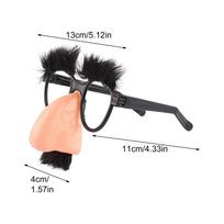 Big Nose Glasses with Eyebrows Mustache Halloween Glasses Fun Halloween Costume Party Favors Novelty Child's Disguise Glasses juoda