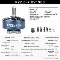 T-MOTOR Pacer P22.6-7 FPV Drone Brushless Motor