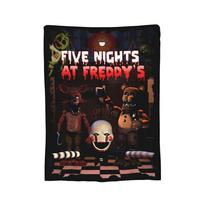 FNAF At Freddys Blankets Flannel Printed Multi-function Warm Throw Blankets for Bedding Office Rug Piece Size: 75*100cm, Weight: 230 GSM