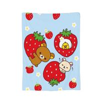 Cartoon Rilakkuma Blanket Fleece Autumn/Winter Portable Super Warm Throw Blankets for Bedding Office Bedding Throws Size: 75*100cm, Weight: 230 GSM