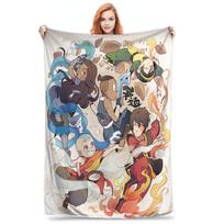 Avatar The Last Airbende Blankets Super Soft Flannel Sofa Throw Blanket for Home Bedroom Travel Throws Bedspread Quilt Size: 75*100cm, Weight: 230 GSM