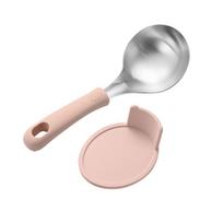Heat-resistant Soup Ladle With Spoon Rack Hot Pot Spoon Kitchenware Tablespoon  Home rožinė